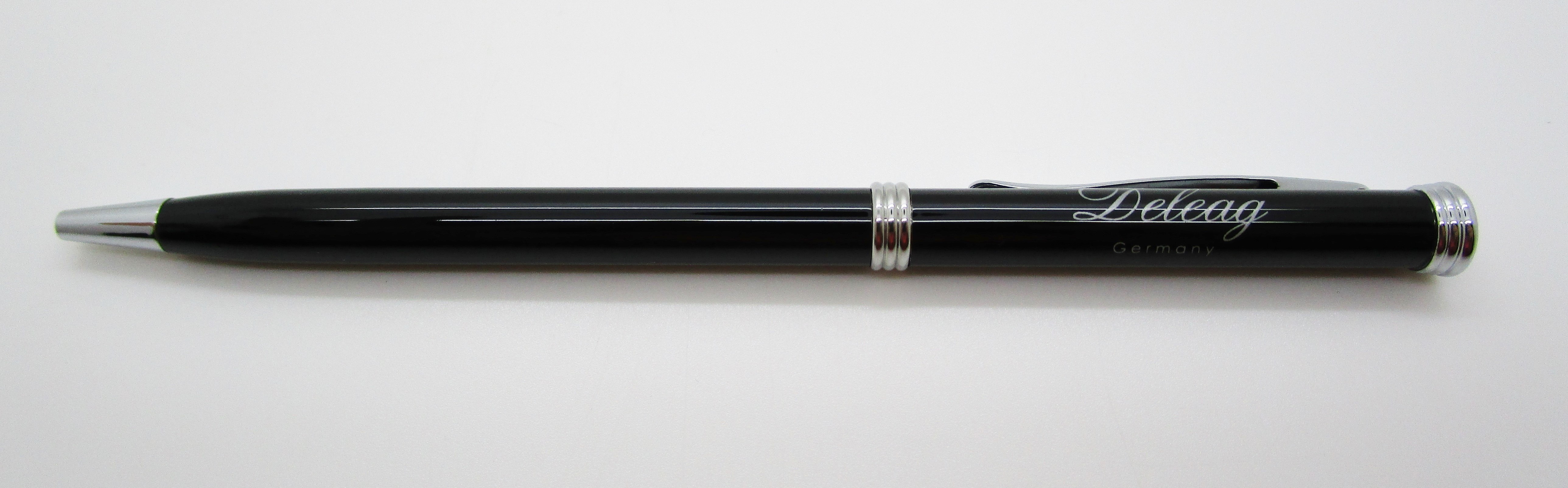 Metallkugelschreiber schwarz silber